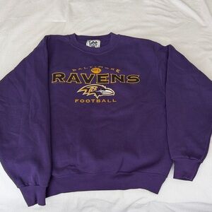 Purple Ravens NFL Crewneck Sweater